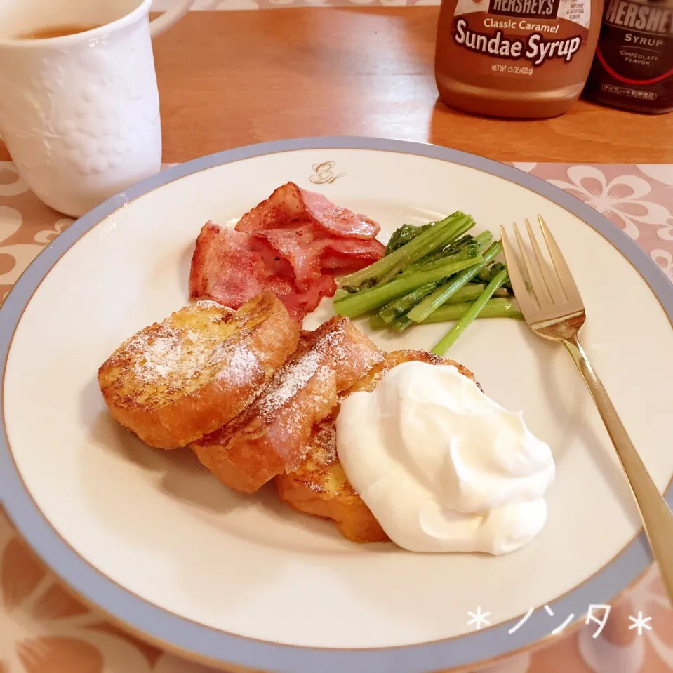 フランスパンのフレンチトースト♡|＊ノンタ＊さん