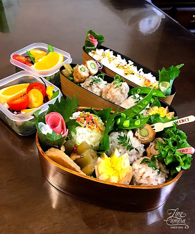 もちもちふっくらのもち米肉団子✨ 今日の2人のお弁当🍱|とんちんさん