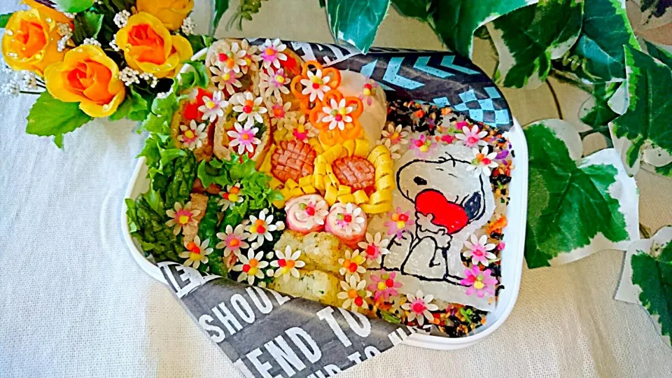 初オブラートアートde花金弁当|よよちさん