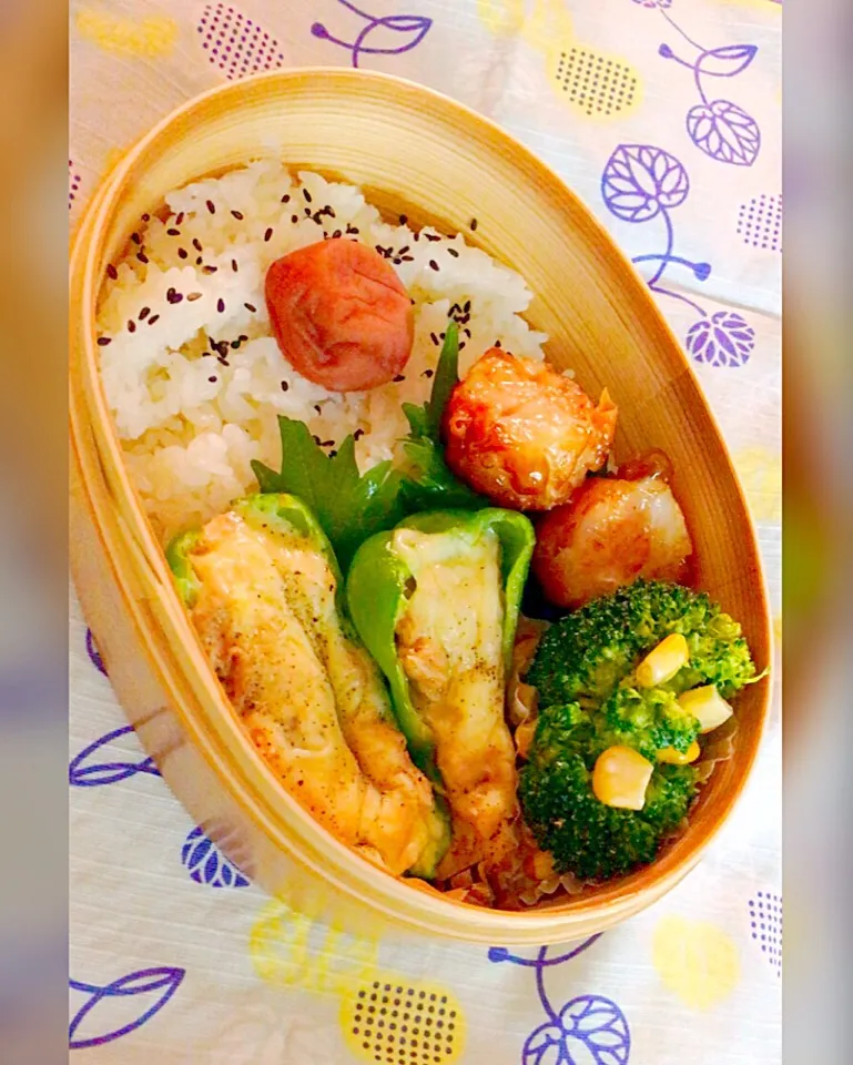 Snapdishの料理写真:#曲げわっぱ#曲げわっぱ弁当#愛妻弁当#旦那弁当#パパ弁当#寝坊弁当|Maさん