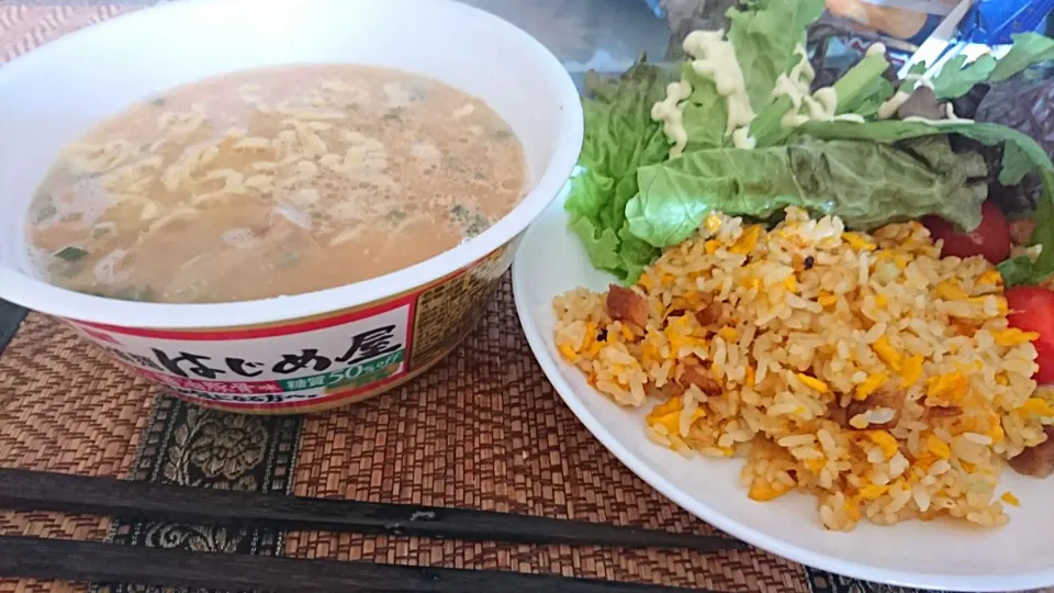 半チャーハンラーメン|まぐろさん