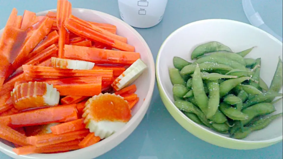 México meets Japan for lunch
 #mexican salad #adamame|Jorge Bernal Márquezさん