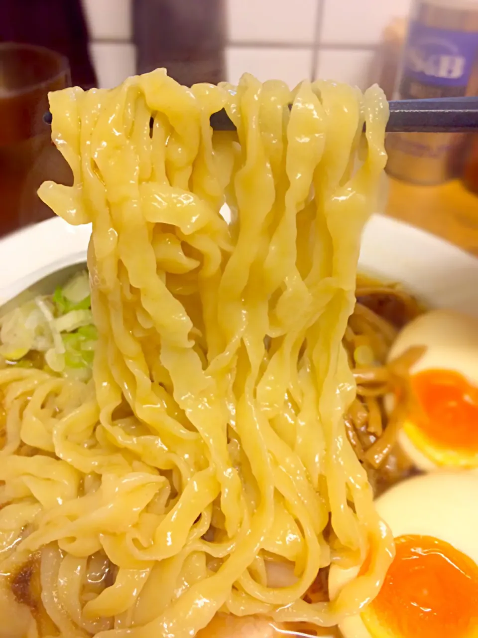 くじら食堂の手揉み麺！！ ٩(ˊᗜˋ*)و@くじら食堂|morimi32さん