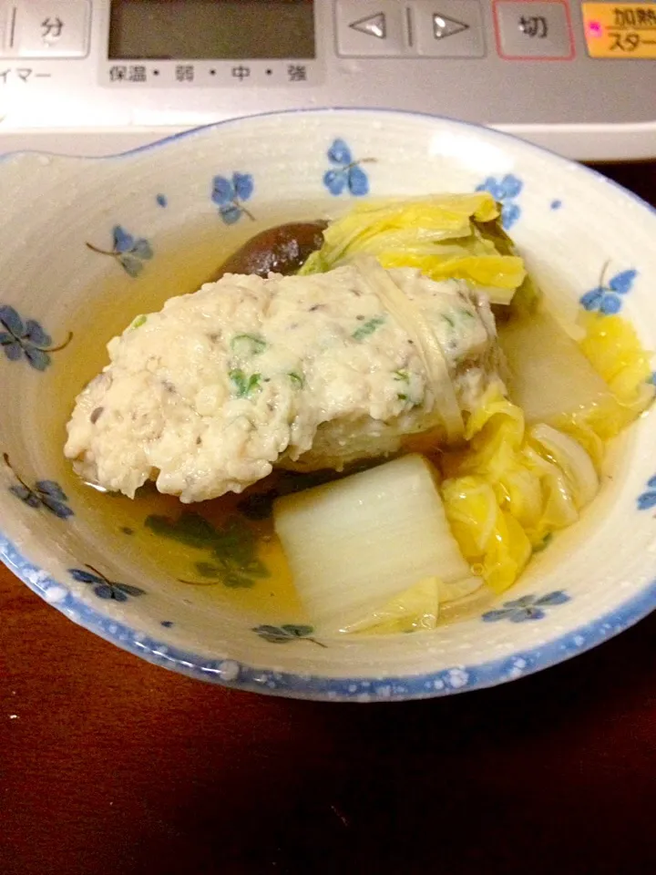 手作り肉団子〜胸肉、豆腐、椎茸、玉ねぎ、ネギ入り🍀|まいりさん