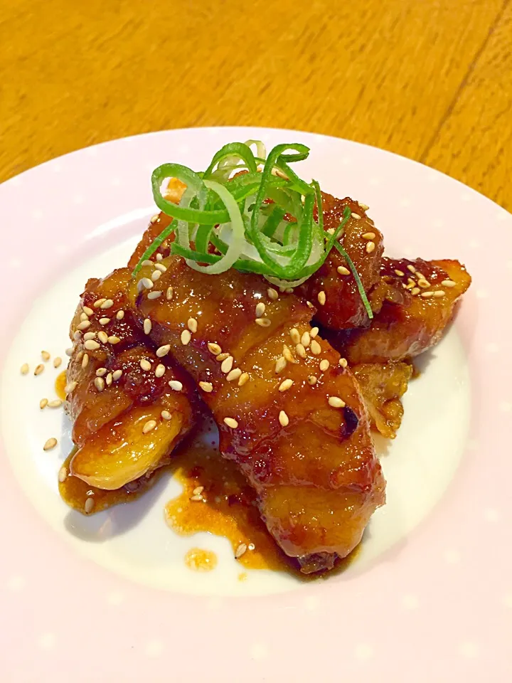 優雨さんレシピ  肉巻きポテトフライ名古屋風手羽先ダレ|まつださんさん