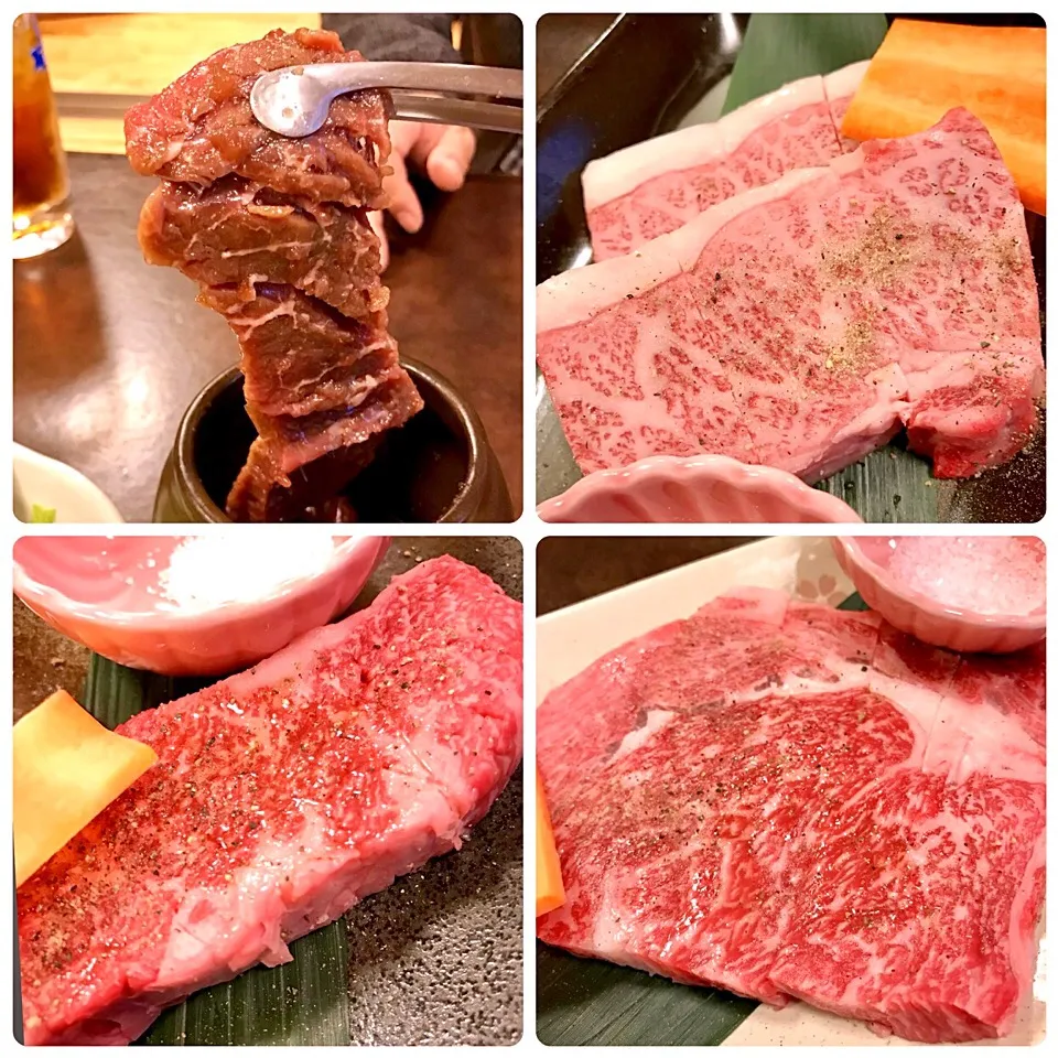 Snapdishの料理写真:飛騨牛焼肉！
ツボ漬け、カルビ、ブリスケ、ロース|chacoさん