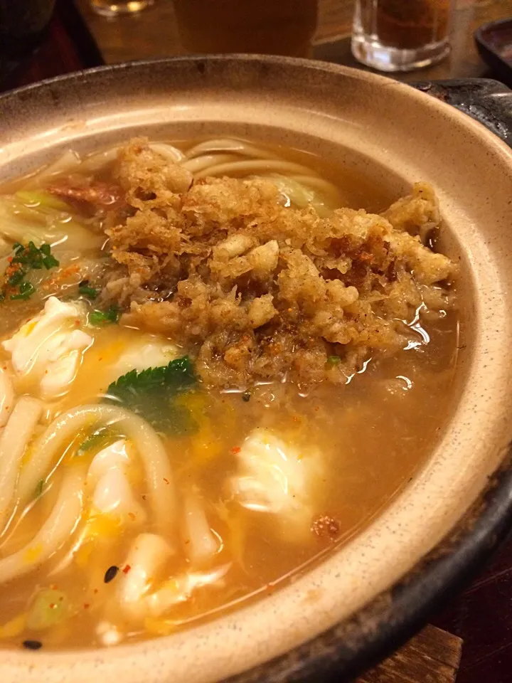 締めの鍋焼きうどん♪|けんけんさん