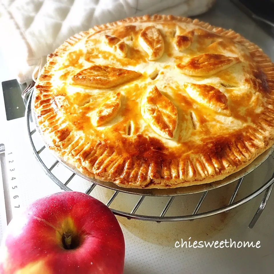 Yuka Nakataさんの料理 パイ生地レシピ付き♥Oldfashioned apple pie|chieko ♪さん