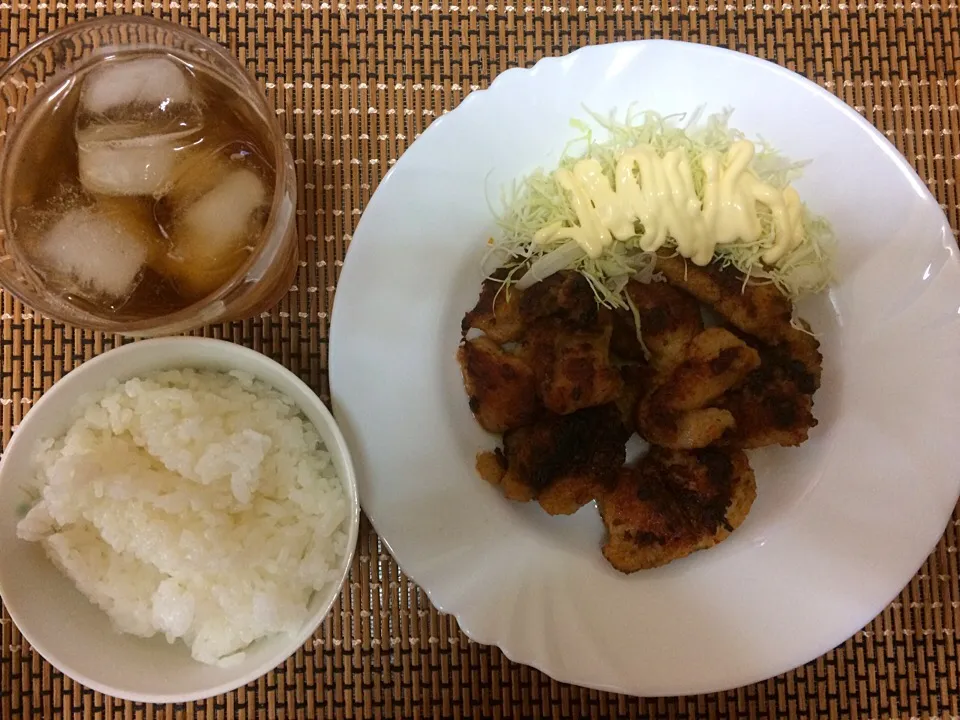 チキンカツレツご飯|ばーさんさん