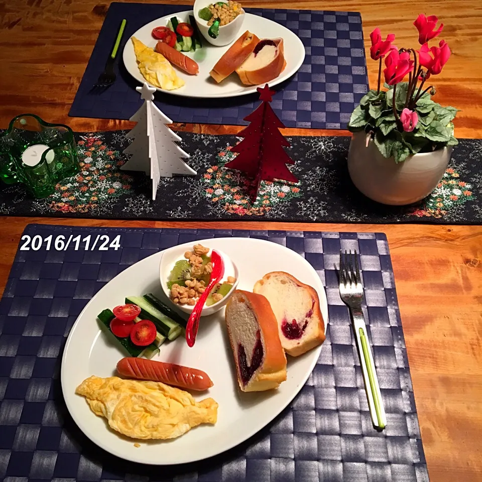 Snapdishの料理写真:朝ごはん 2016・11・24|ローゼルさん