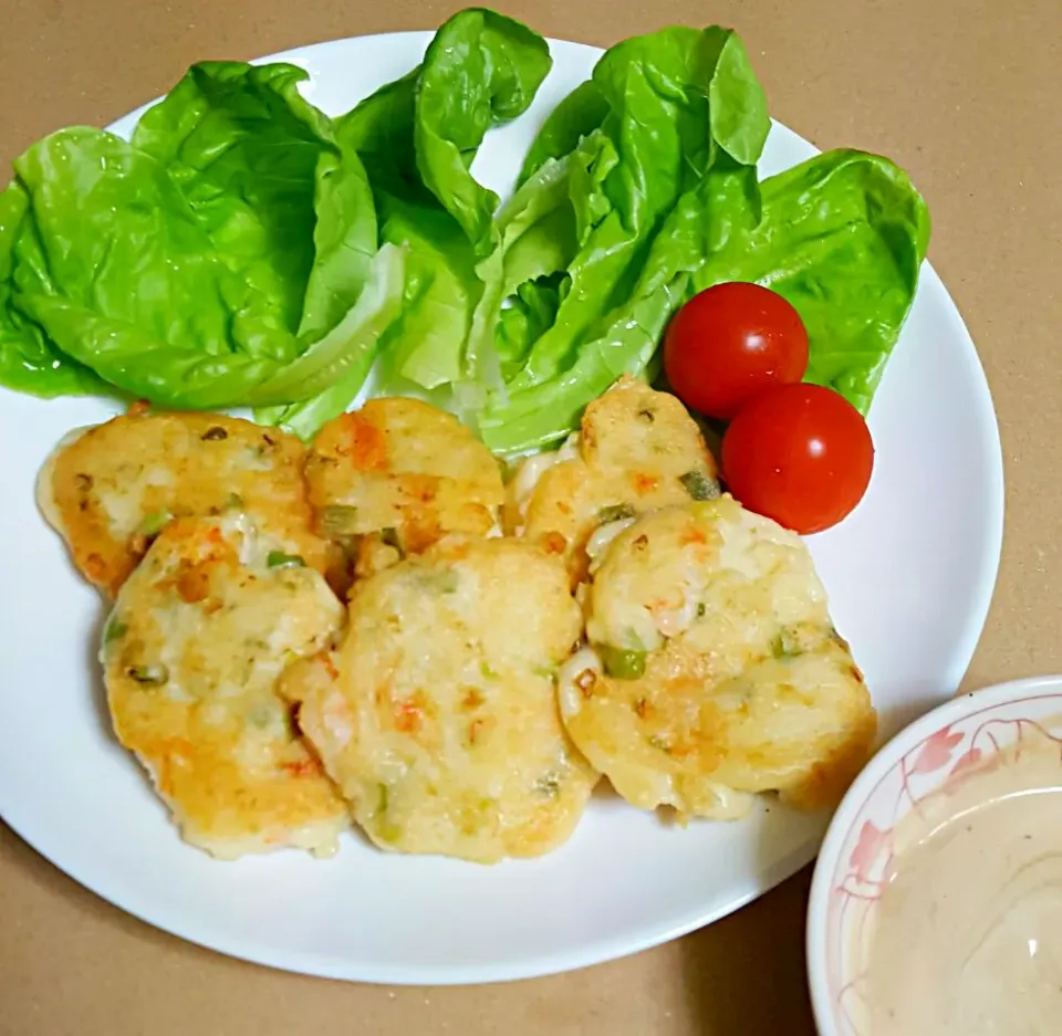 エビと豆腐の落とし焼き|ナナさん