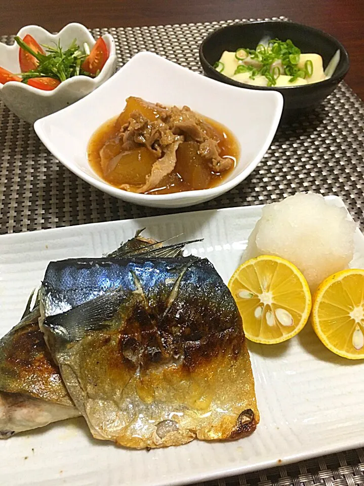 鯖の塩焼き
冬瓜と豚肉の煮物
ごま油香る 水菜サラダ
厚揚げチーズ|みっきーさん