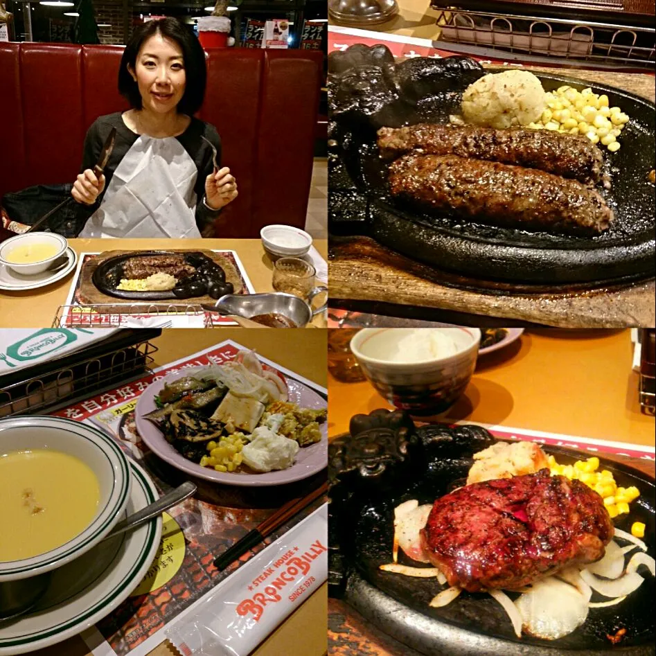 ブロンコビリーでサラダバーとお肉♪|しまだ ちえこさん