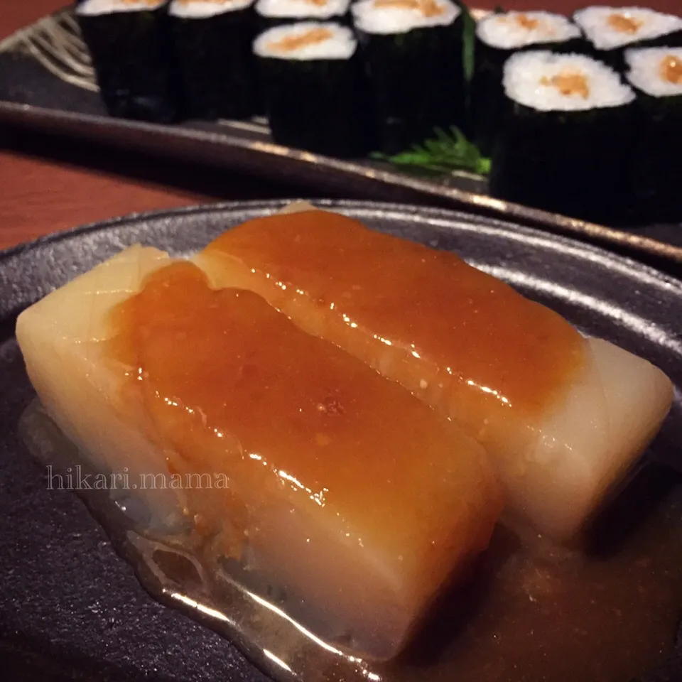 蒟蒻味噌おでんと納豆巻き⌄̈⃝|ひかりママさん