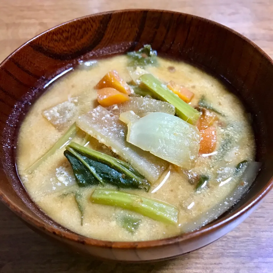 おぼろ豆腐失敗からの〜
豆腐味噌汁（笑）😊
でも、絶品❣️|こぶたちゃんさん