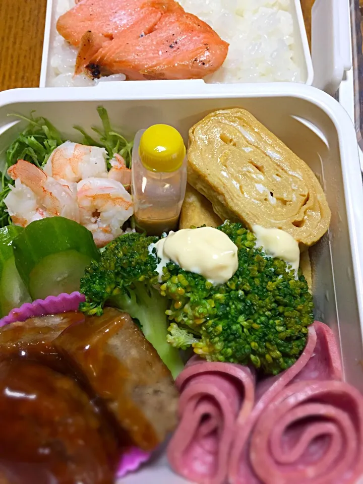 Snapdishの料理写真:11月29日 マルシンハンバーグ(Ŏ艸Ŏ)弁当🍱|かよっぺさん