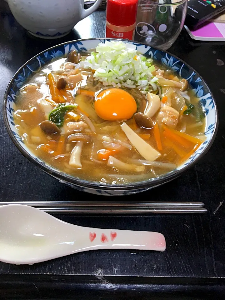 鶏野菜あんかけ蕎麦☆|つばりん亭さん