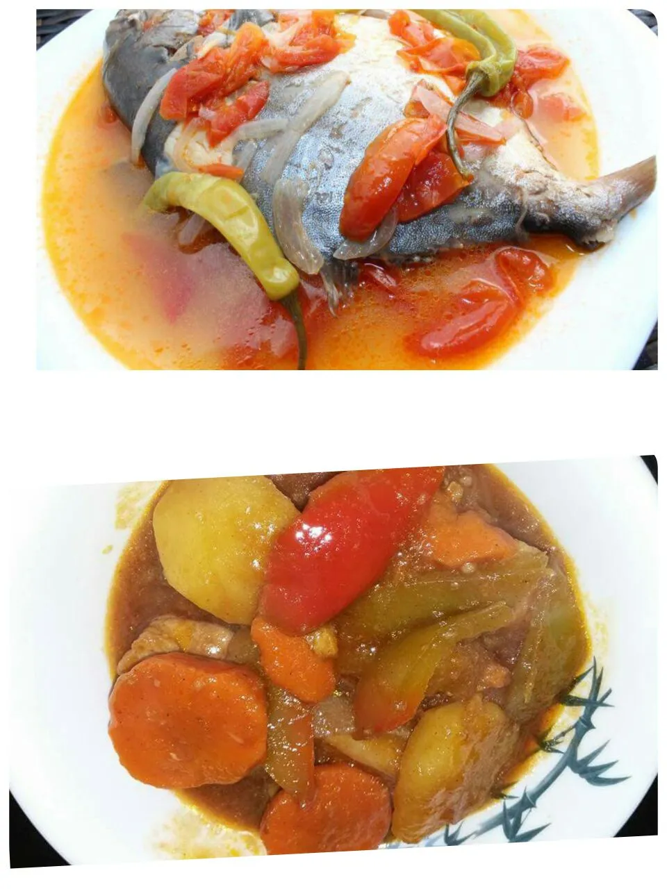 fish  tomatoes  sinigang and chicken afritada :-) :-) :-)|lynnさん