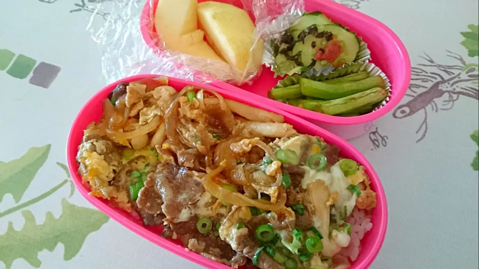 Snapdishの料理写真:塾弁は牛丼弁当|ぴよぽよママさん