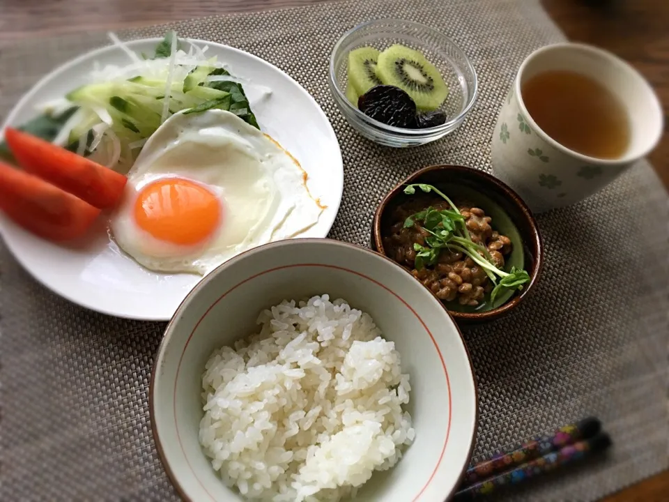 和朝食&はと麦茶|mikaさん