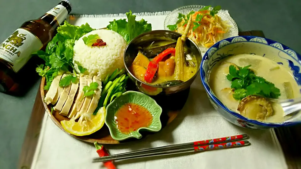 キムカフェ☕カオマンガイ、グリーンカレー🍛、トムカーガイ🍜|キム姉さん