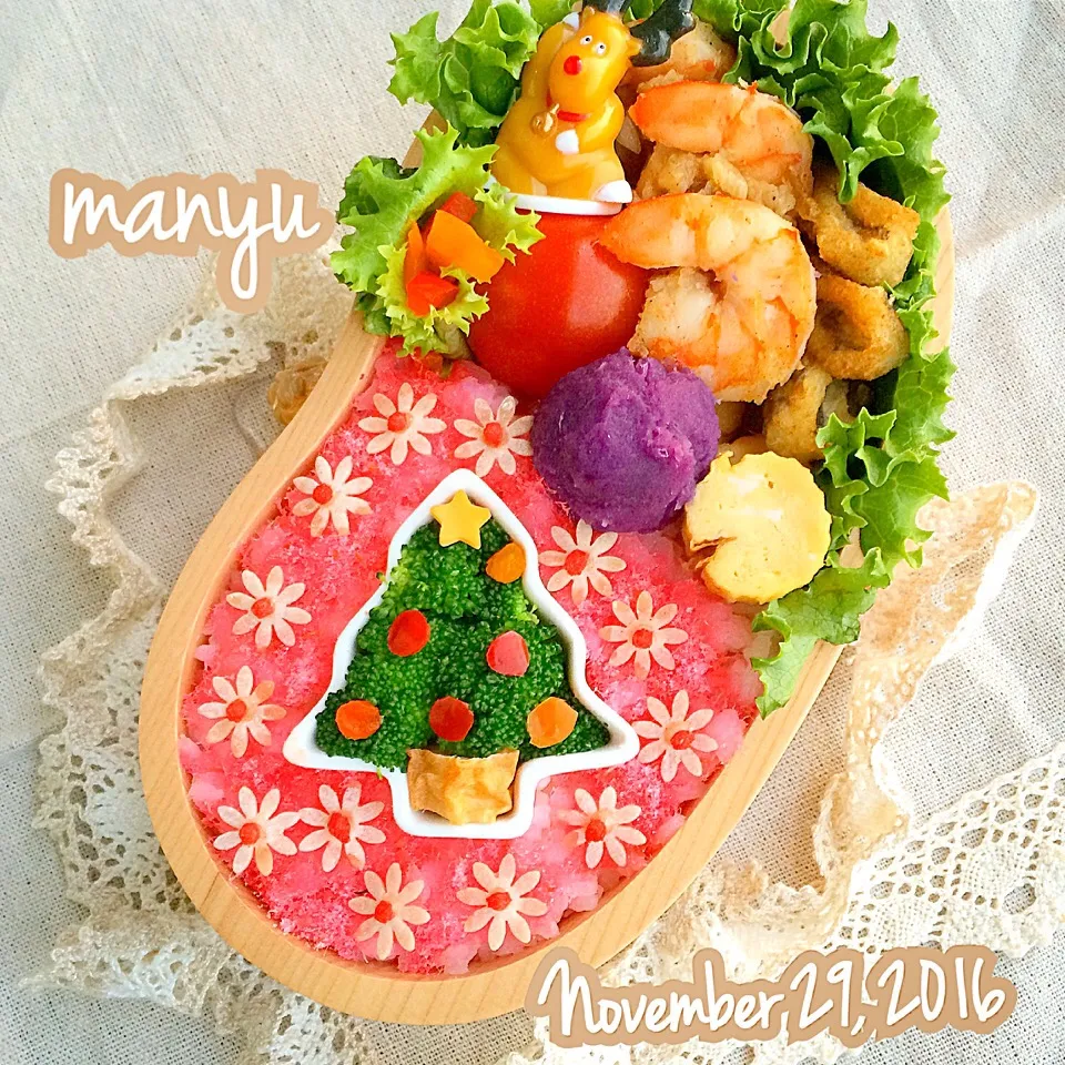 クリスマスツリー弁当🎄|まにゅ♡（@manyu79）さん