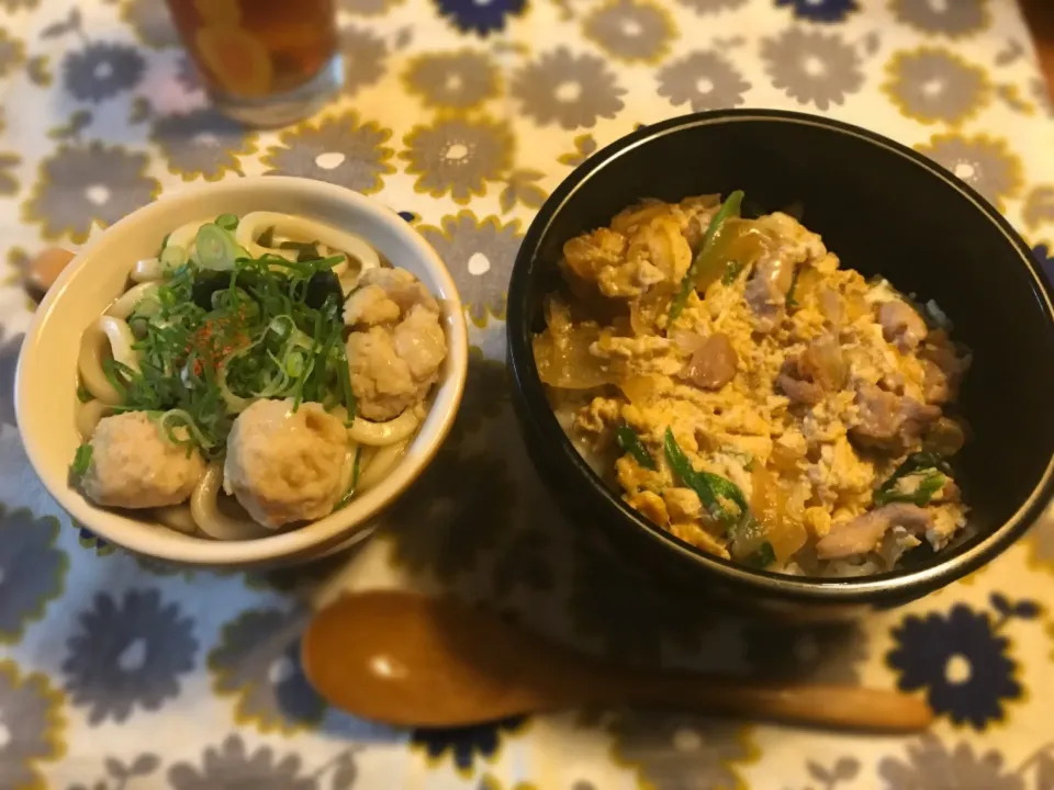 親子丼と肉団子うどん|やっつんさん