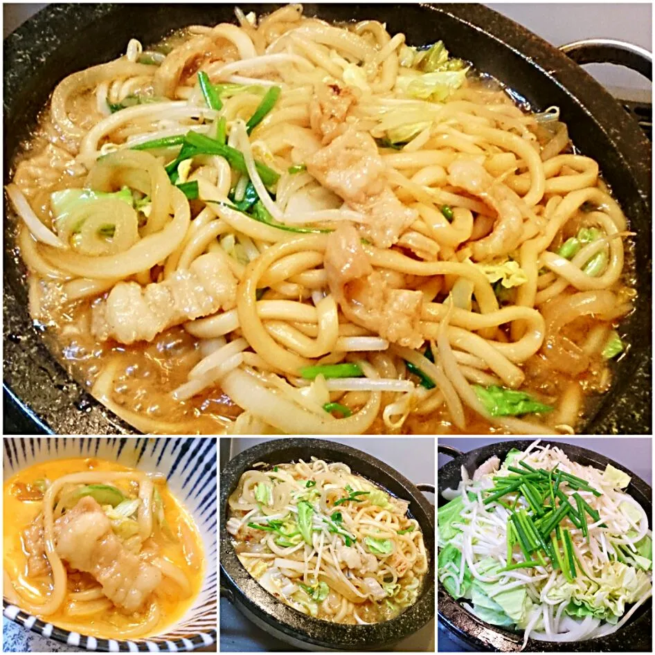 溶き卵de石焼きホルすきうどん|mi_neneco♪さん