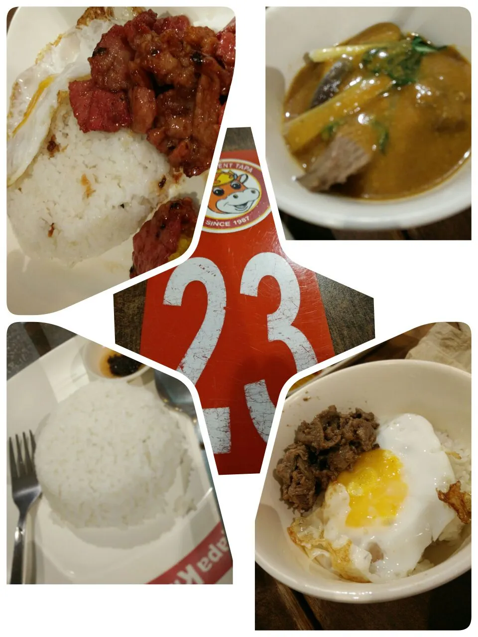 Snapdishの料理写真:tapa king ,pork tocino and kare_kare|lynnさん