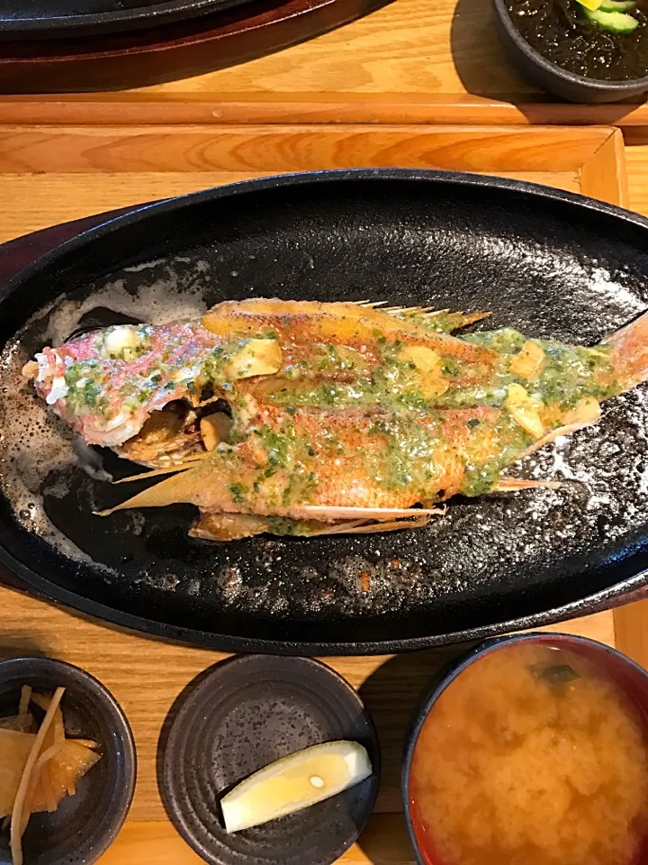 Snapdishの料理写真:ビタローのバター焼き定食|ひろきさん