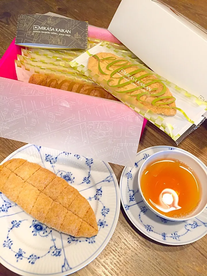 Snapdishの料理写真:リーフパイでおやつタイム☕️💕|まみりんごさん