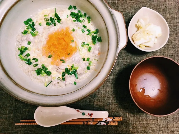 Snapdishの料理写真:みくり飯♡さっぱり親子雑炊みくり風|Miyoさん