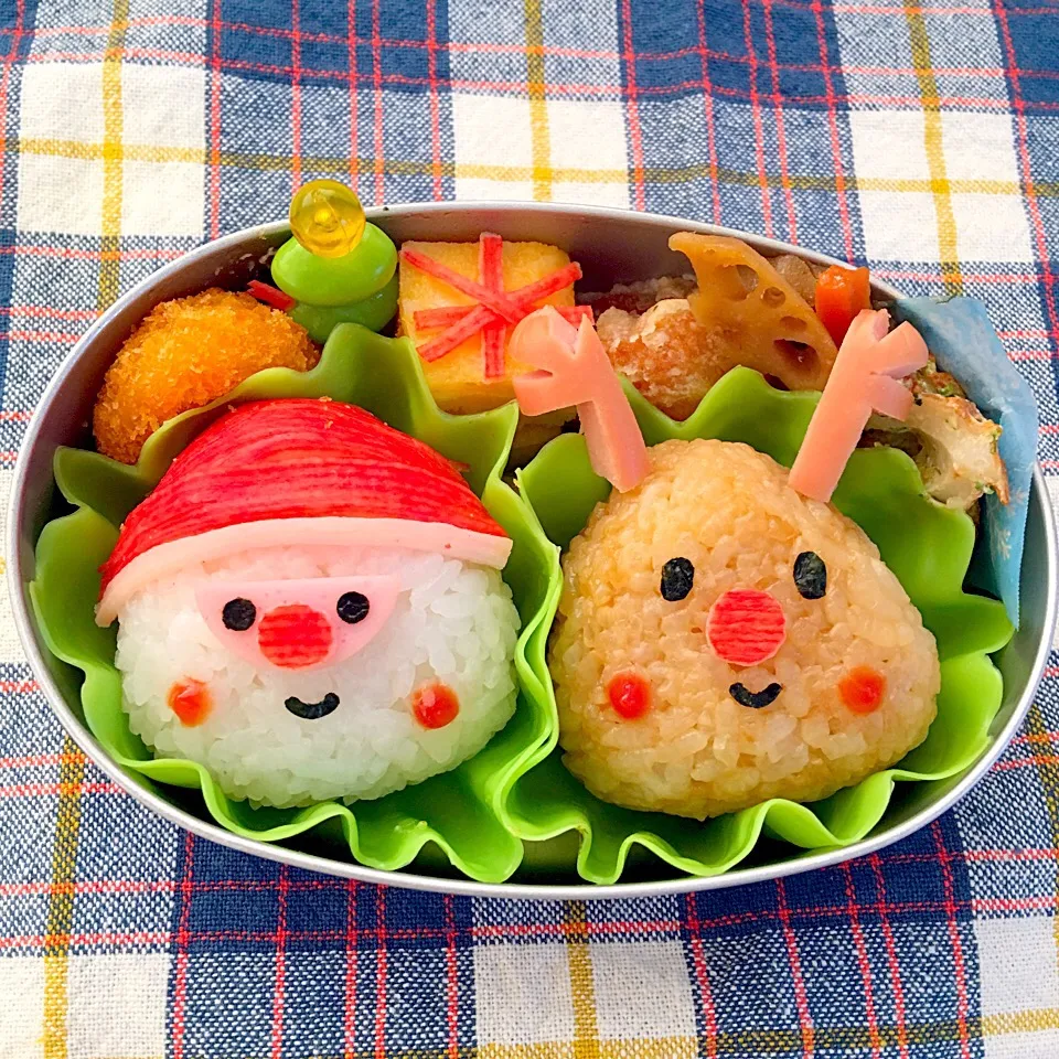 Snapdishの料理写真:キャラ弁 サンタさん&トナカイ|＊shio＊さん