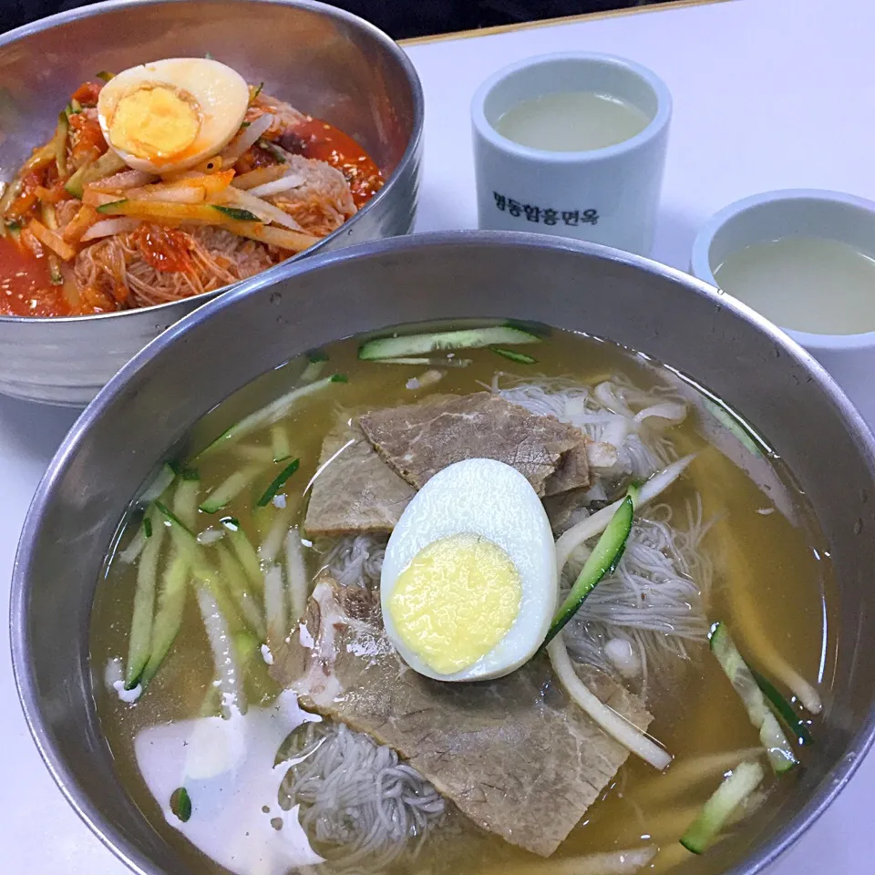 Snapdishの料理写真:ムルネンミョン、フェネンミョン #冷麺 #明洞咸興麺屋 #ミョンドンハムンミョノッ #명동함흥면옥|ヨッチャンさん