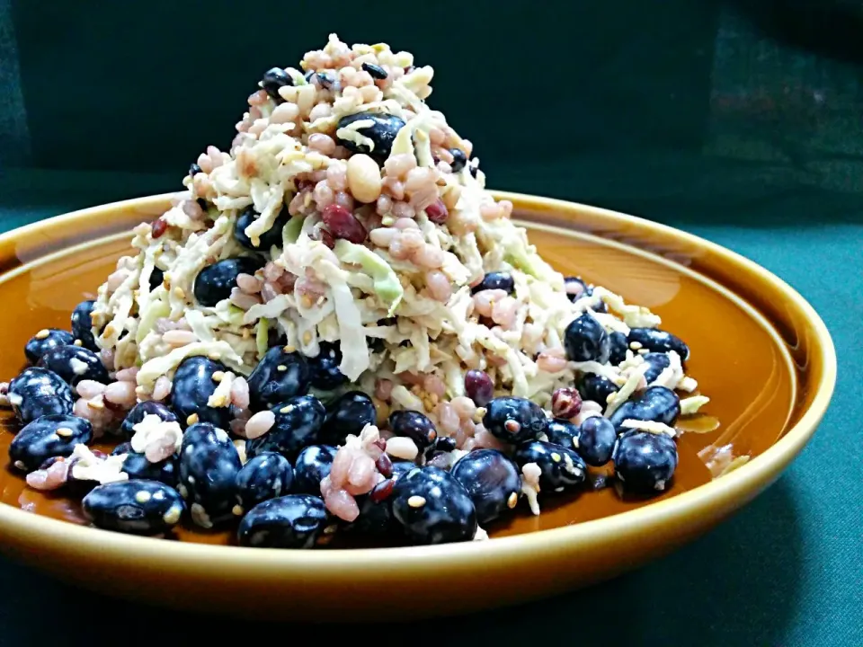 ことり*のお料理*
～蒸し豆と切り干し大根の
　　マヨ粒マスタード和え*～
　蒸し雑穀＆黒豆バージョン|ことり*さん