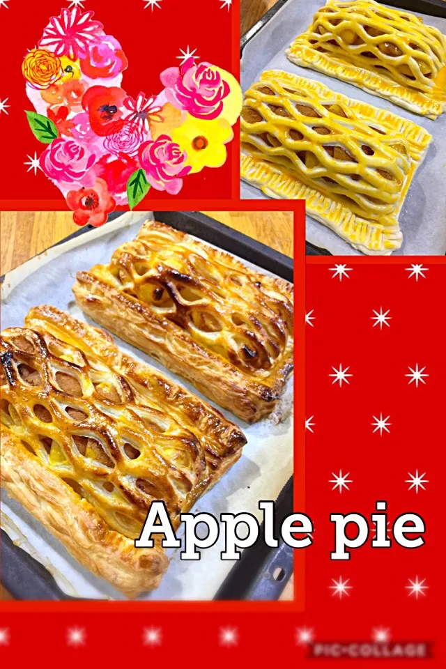 Snapdishの料理写真:冷凍パイシートで超特急Apple🍎pie😋|Blueberry🫐さん