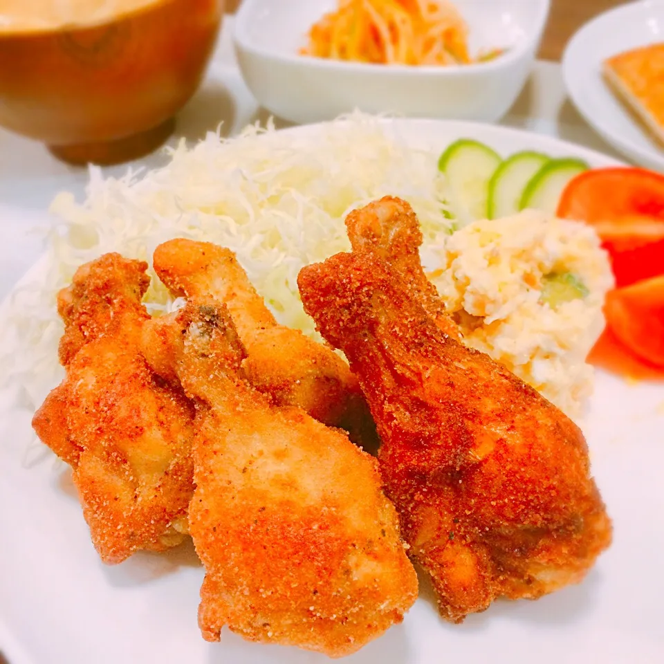 手羽元のケンタッキー風フライドチキン🍗💕|🍎ゆかりんご🍎さん