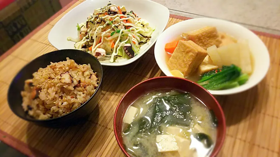 今日はﾀｺ飯～
の晩ごはん✨|kaz(*･ω･)さん