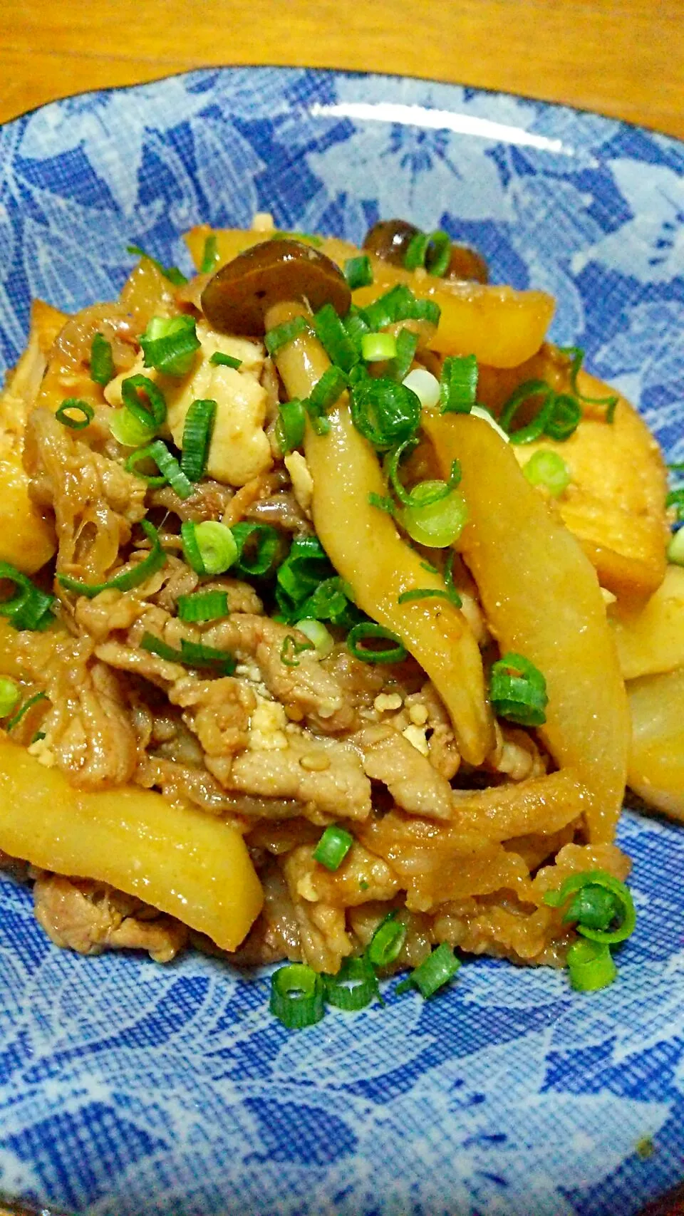 かぶと、豚肉と厚揚げしめじの甘味噌炒め煮！|naokiさん