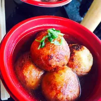 Snapdishの料理写真:Takoyaki in hot clear soup|tangmoさん