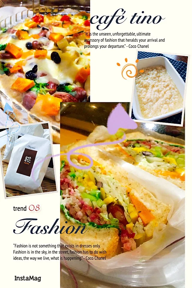 小さな小さな☕️café tino🌭🍞
有機野菜のsandwich ＆ quiche•*¨*•.¸¸♬
そしてorganic糀→塩糀*:ஐ(●︎˘͈ ᵕ˘͈)人(˘͈ᵕ ˘͈●︎)ஐ:*|カンカンさん