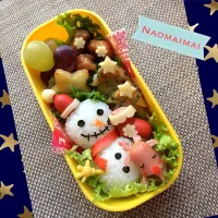 Snapdishの料理写真:クリスマスなお弁当🎄おネンネとなかいｻﾝ|Naomaimaiさん