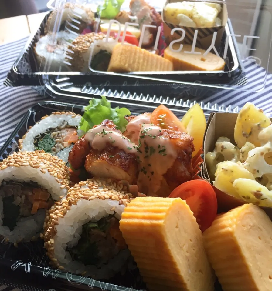 Snapdishの料理写真:ビビンバ風裏巻きのお弁当(*'ω'*)|☆*:.｡. はちユミcafé .｡.:*☆さん