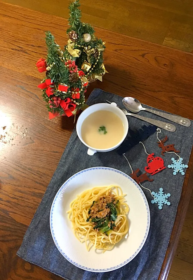 【−5歳のお料理教室】簡単時短おうちごはん♡麻婆ターサイと蕪のポタージュ♡|チコさん