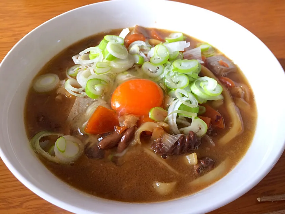 Snapdishの料理写真:もつ煮込みうどん♨︎|風流料理人さん