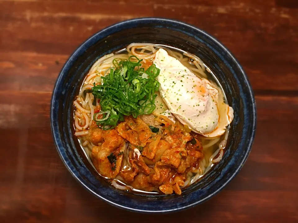 つきみ豚キムチ温めん1|半田手延べそうめんの店 阿波や壱兆さん