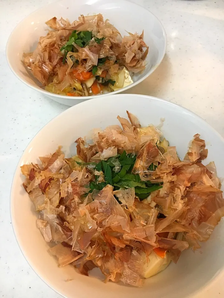 Snapdishの料理写真:白菜、豆腐のあんかけ丼|みウラさん