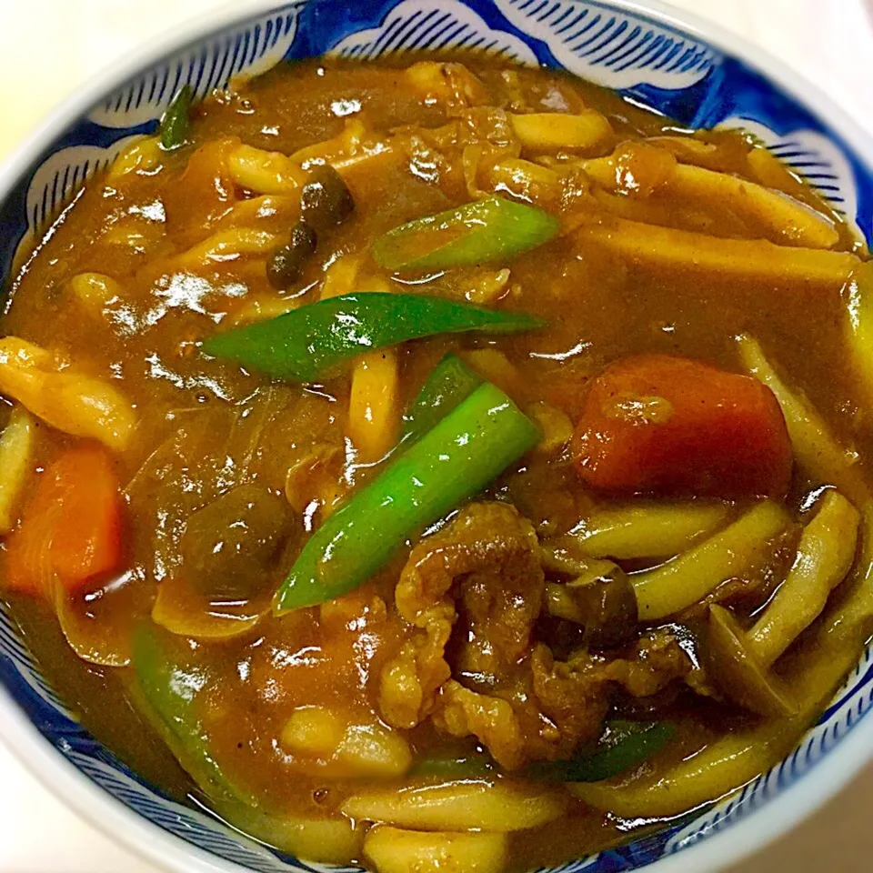 残りカレーでカレーうどん|みなさん