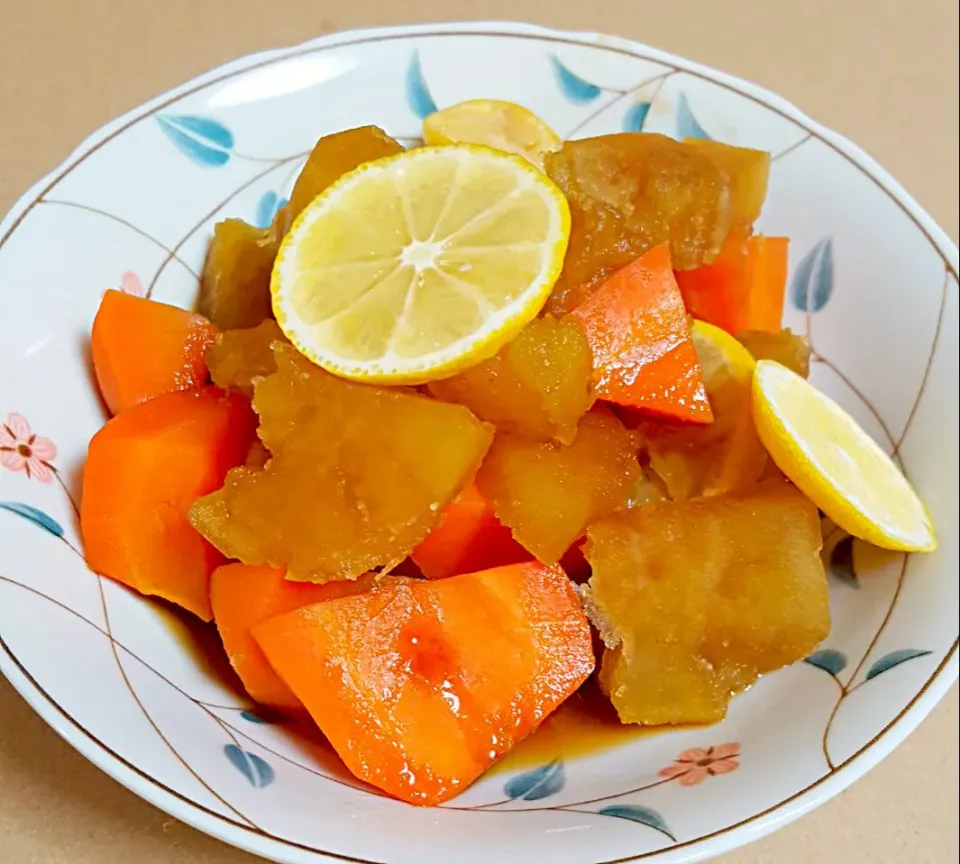 さつまいもとにんじんのすだち煮|ナナさん