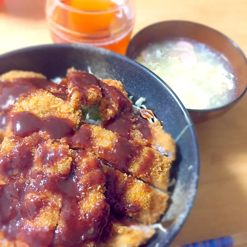 ✱ソースかつ丼
✱とろみ中華スープ|saaaoさん